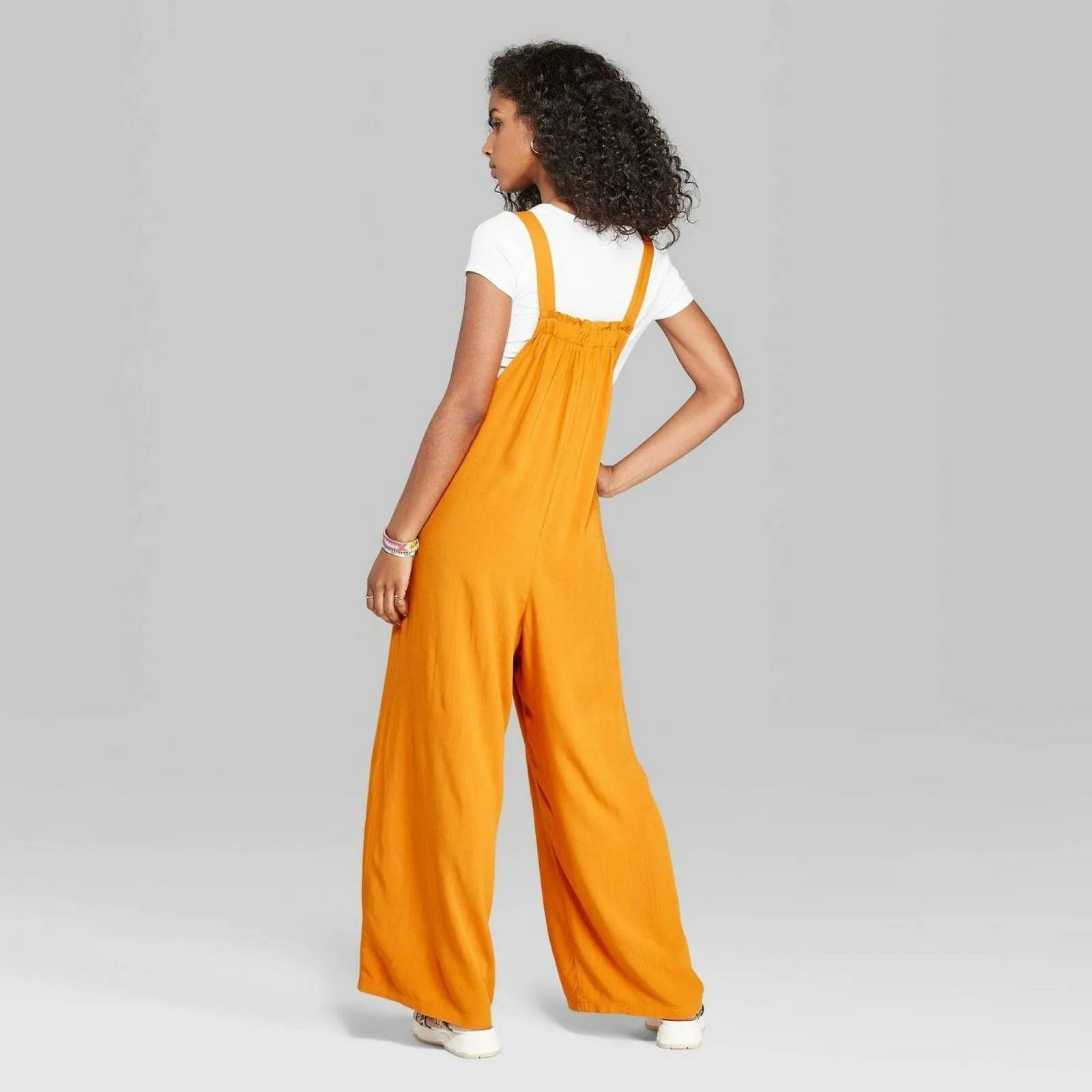 Wild Fable Women's Strappy Square Neck Waistless Woven Jumpsuit