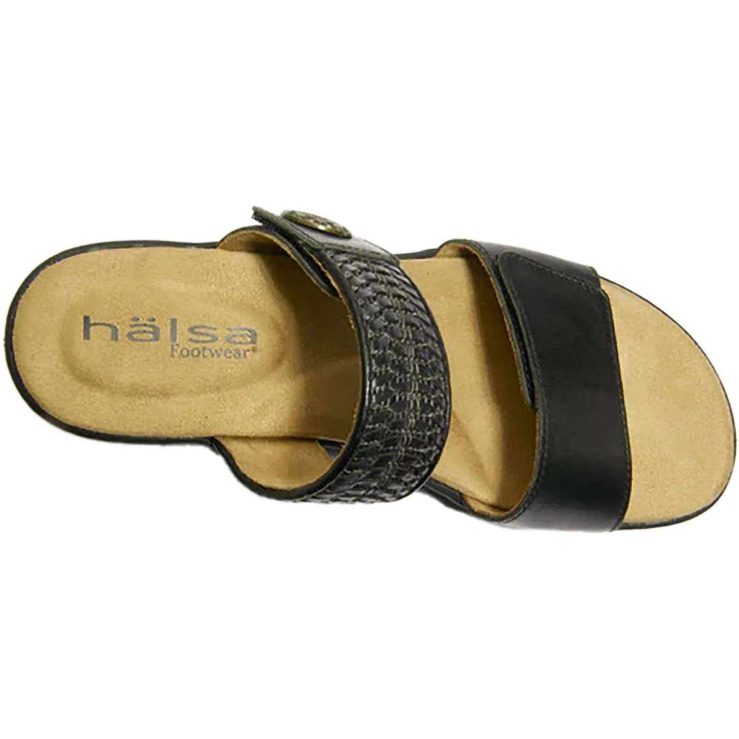 Women's Halsa Delilah Black Embossed Leather