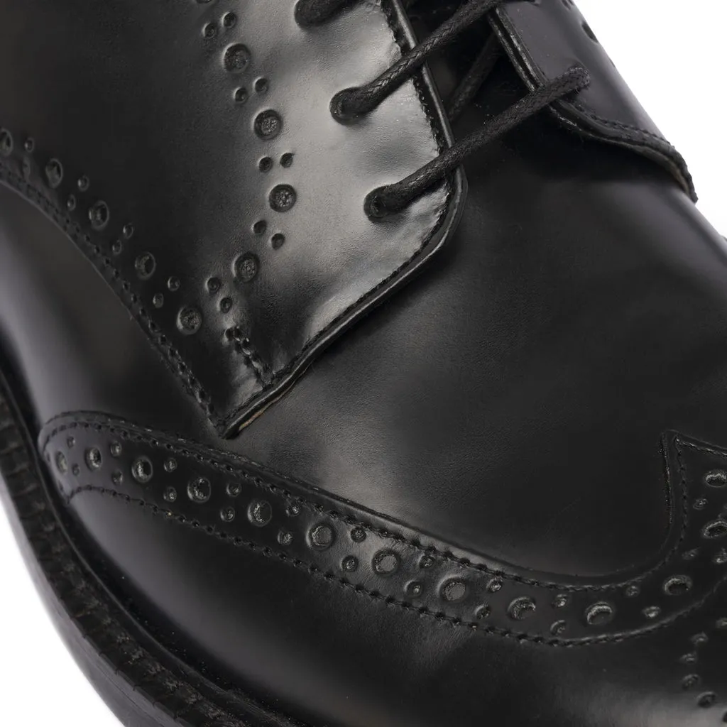 Women's Lace-Up Shoes in Abrasivated Leather