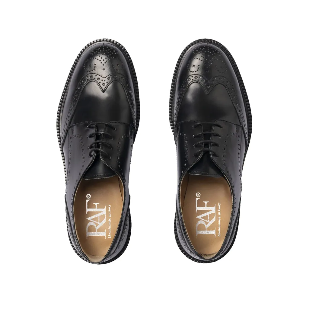 Women's Lace-Up Shoes in Abrasivated Leather