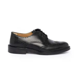 Women's Lace-Up Shoes in Abrasivated Leather
