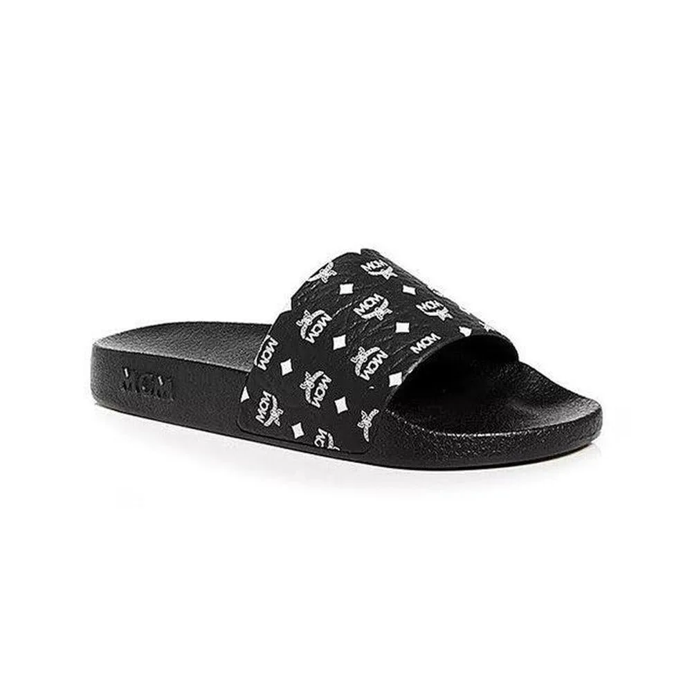 Women's MCM Monogram Print Slide