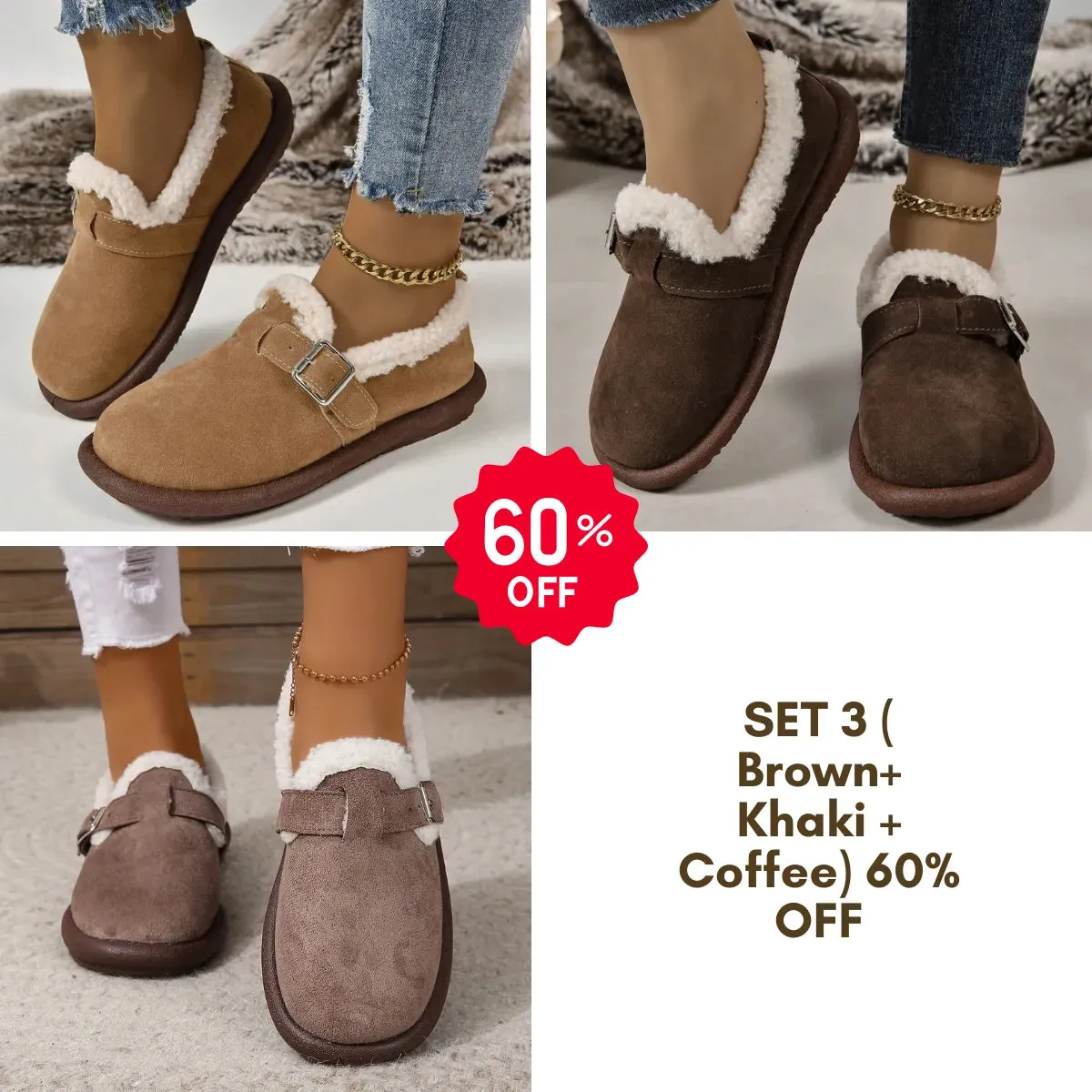 WOMEN'S PLUSH ROUND TOE SLIP-ON FLATS - BUY 2 Vip SHIPPING - LAST DAY 50% OFF