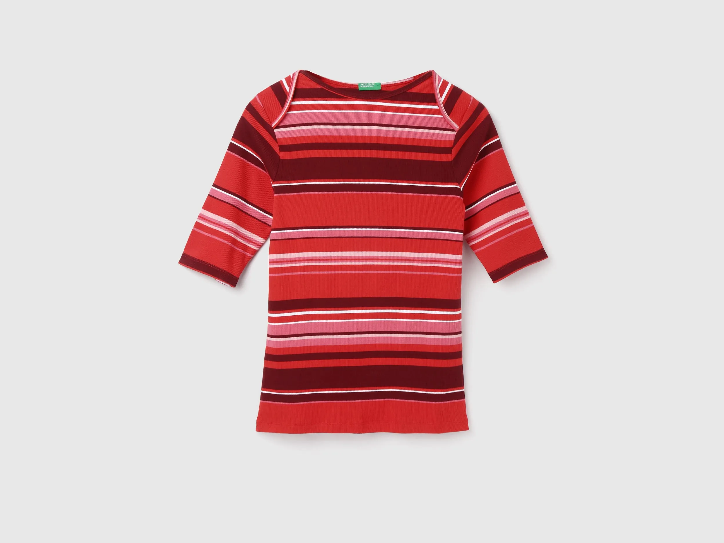 Women's Regular Fit Boat Neck Striped Tops