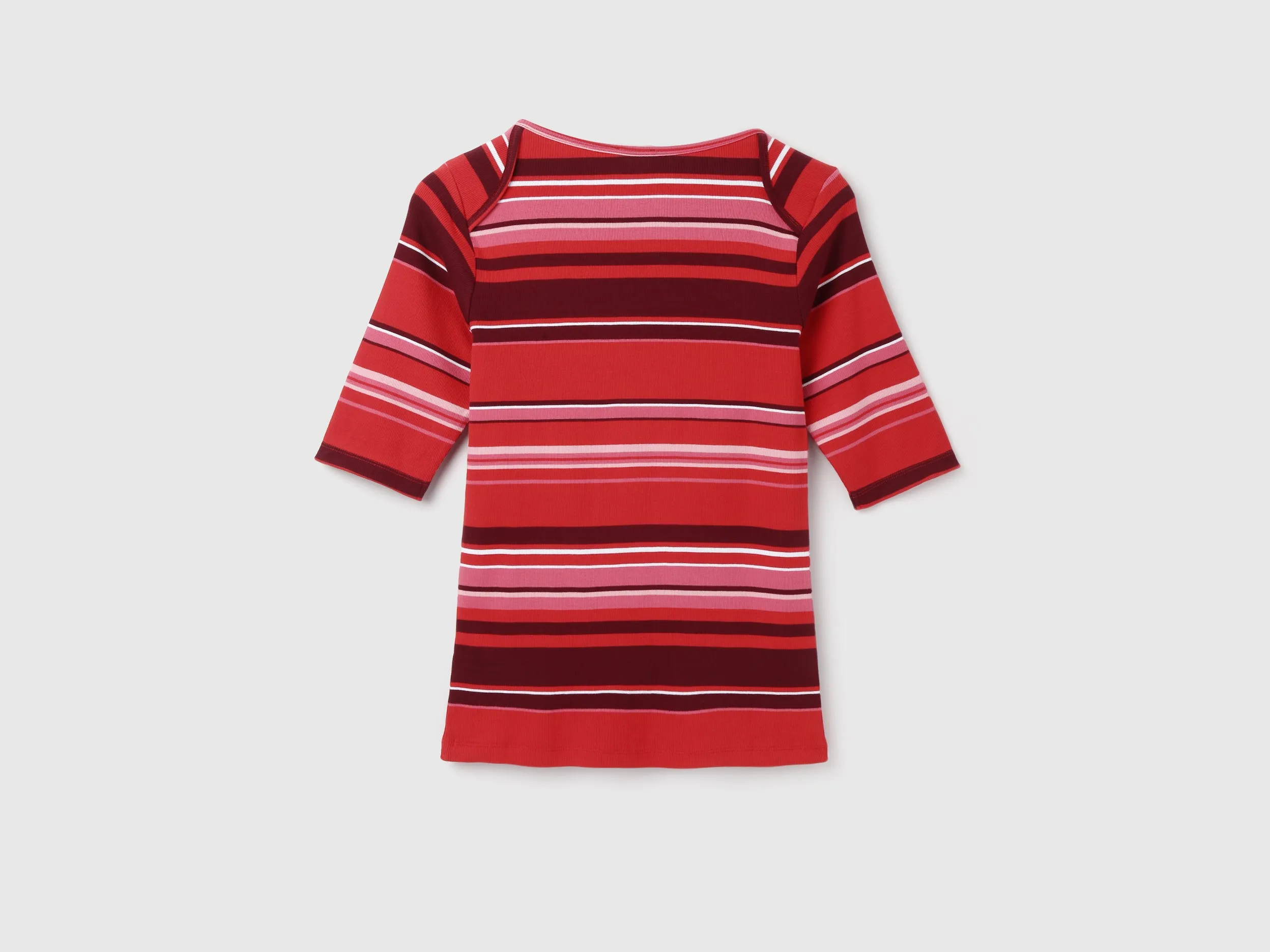 Women's Regular Fit Boat Neck Striped Tops