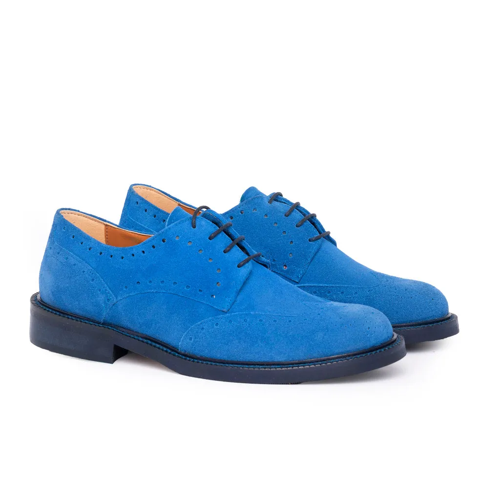 Women's Suede Lace-Up Shoes Cobalt
