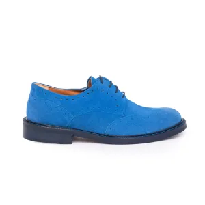 Women's Suede Lace-Up Shoes Cobalt