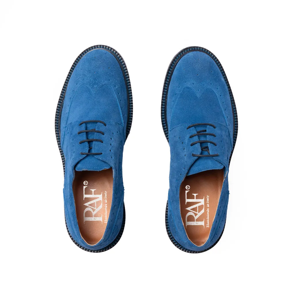 Women's Suede Lace-Up Shoes Cobalt