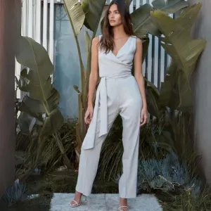 Wrap Jumpsuit - Stone