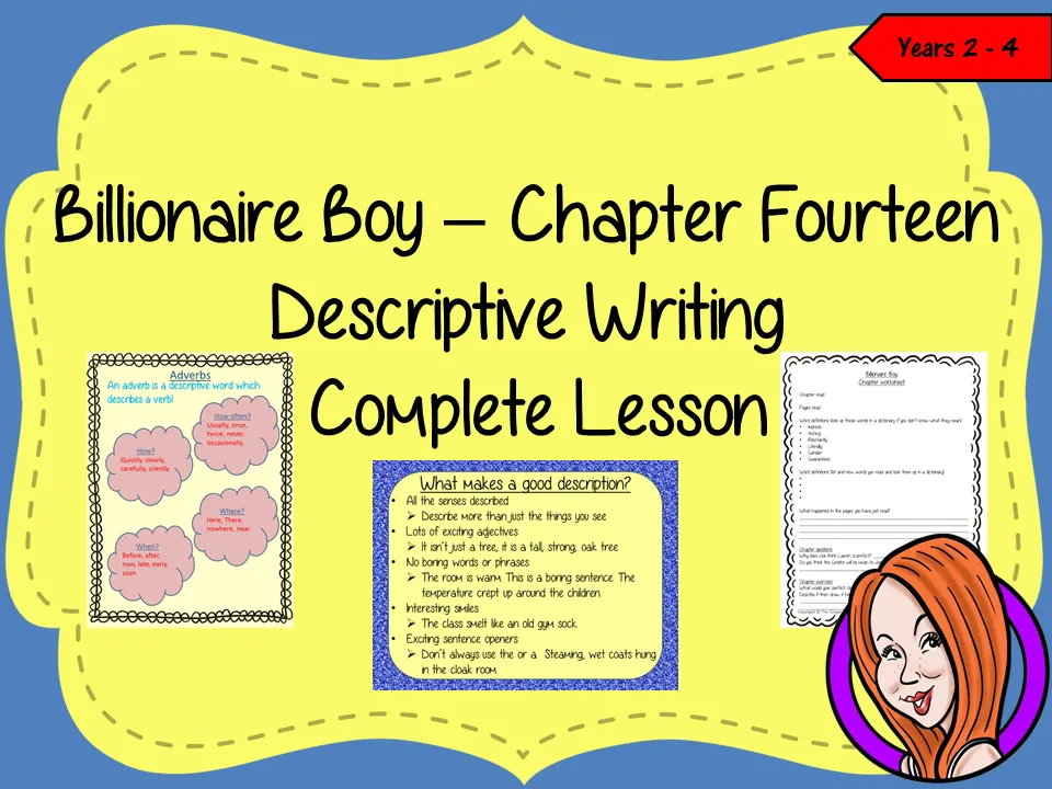 Writing Descriptive Texts Lesson  – Billionaire Boy