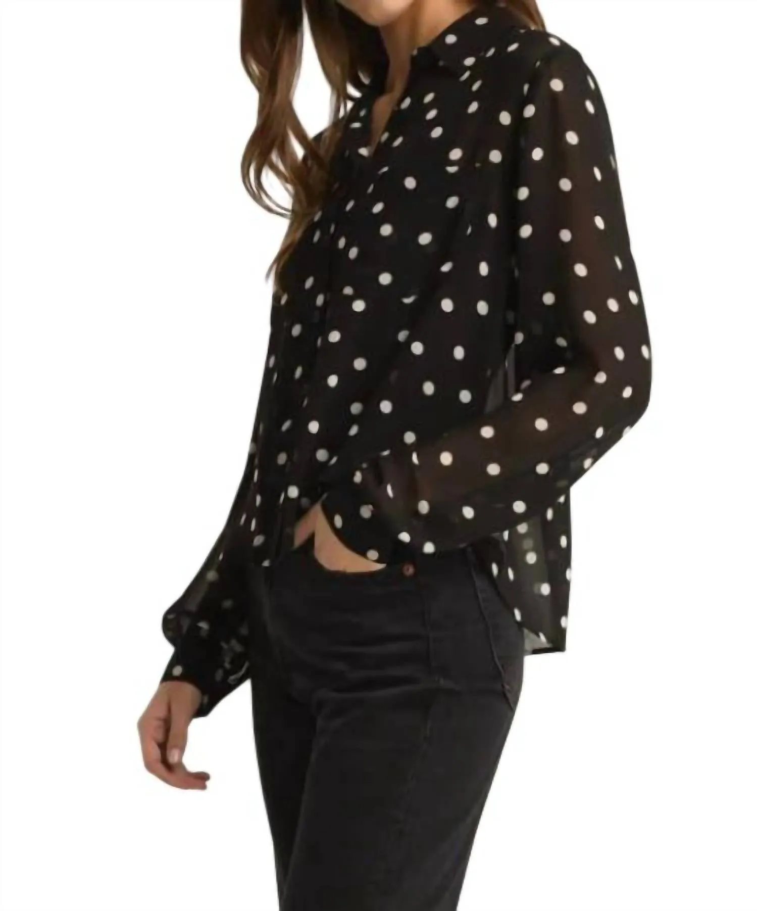 Z Supply - Vivienne Polka Dot Crepe Blouse