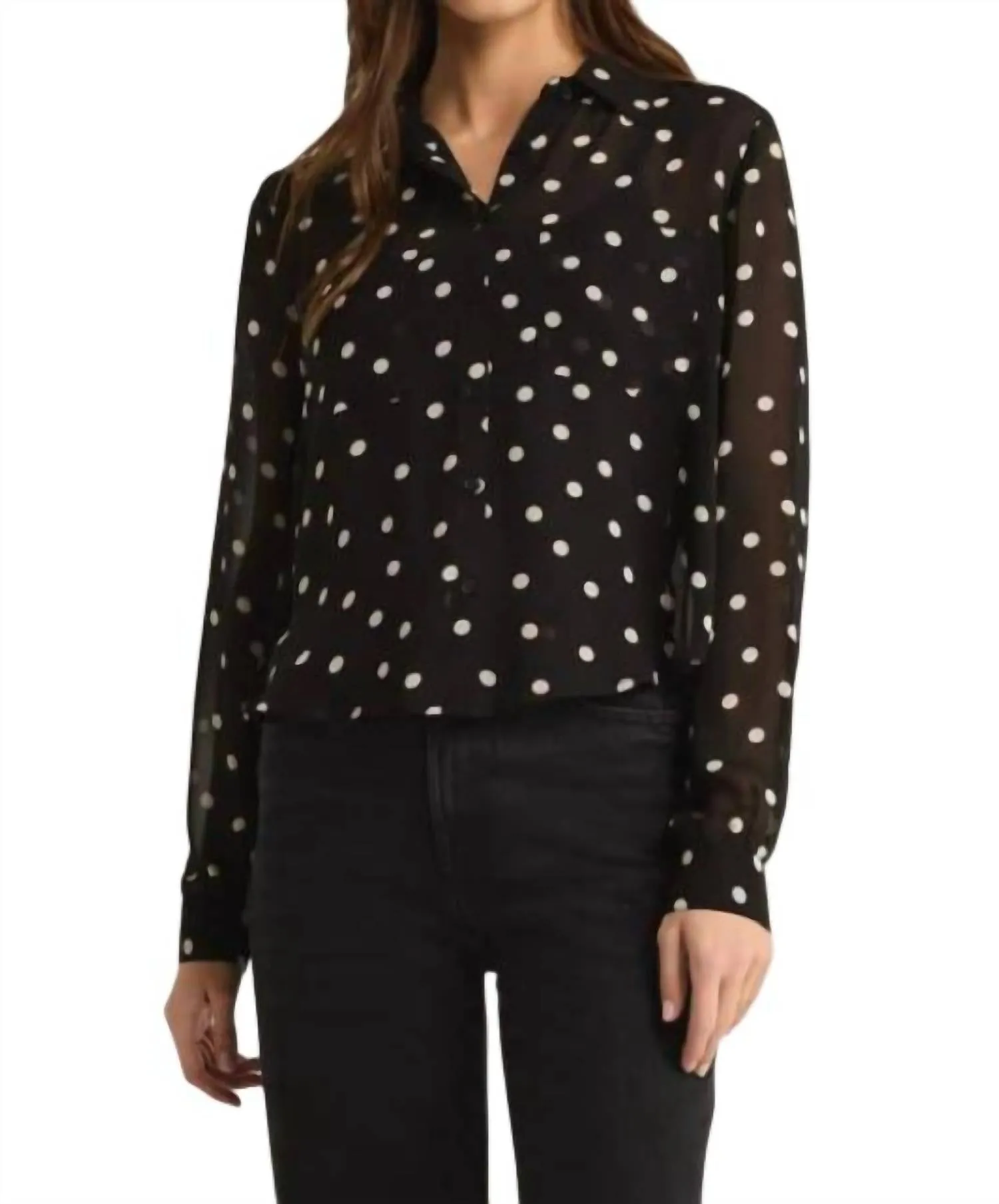 Z Supply - Vivienne Polka Dot Crepe Blouse