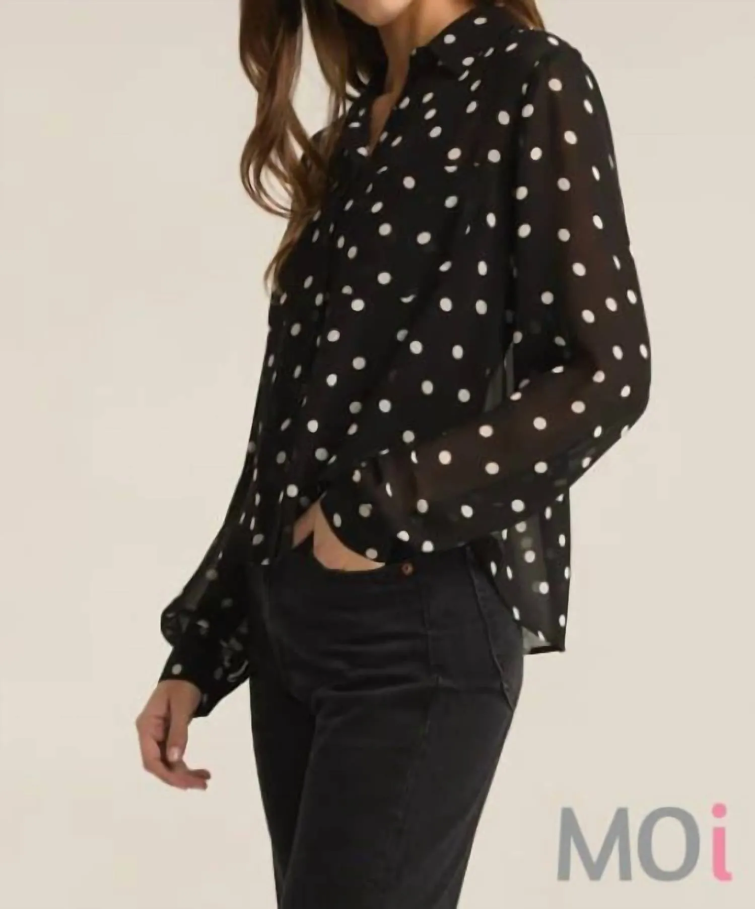 Z Supply - Vivienne Polka Dot Crepe Blouse