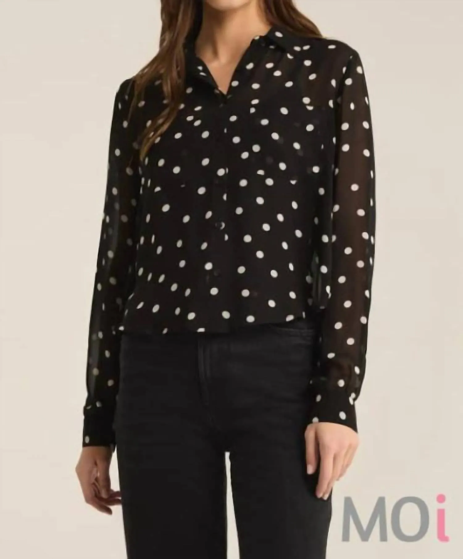 Z Supply - Vivienne Polka Dot Crepe Blouse